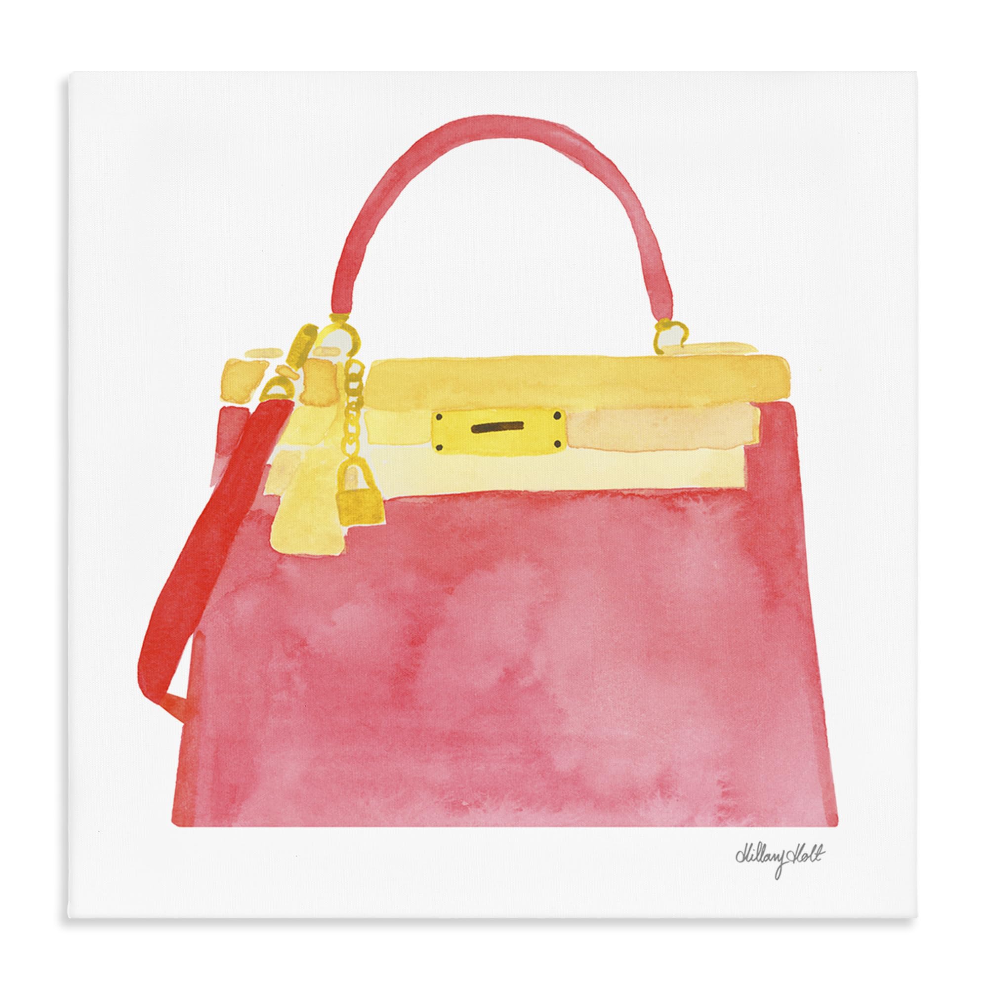 Stupell Industries Unframed 'Elegant Coral Handbag'| Canvas Art