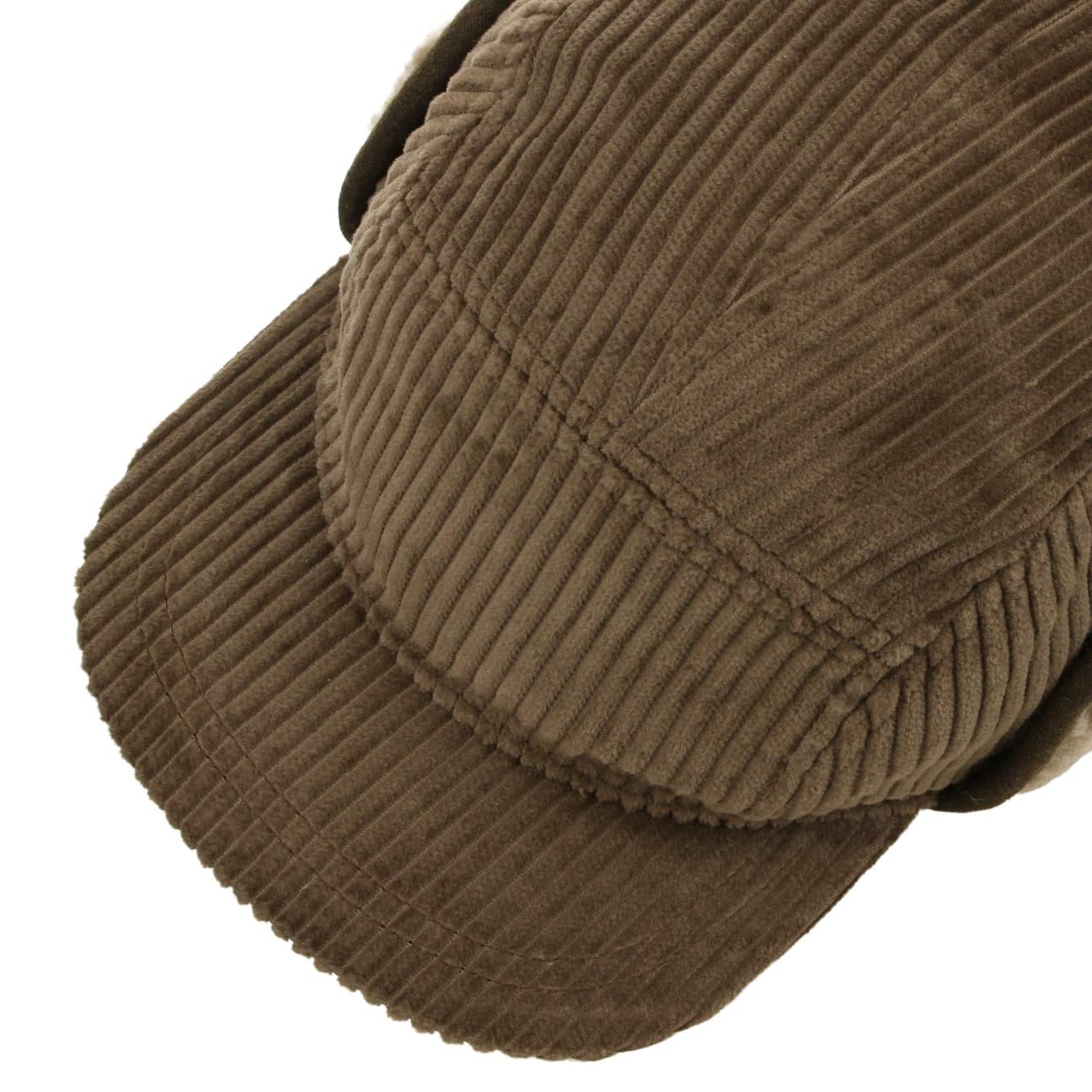 Barts Gorra con Orejeras Rayner Hombre - de algodón Beisbol Pana Visera, Forro, Banda Piel, Cerrado por atrás, Piel otoño/Invierno Invierno