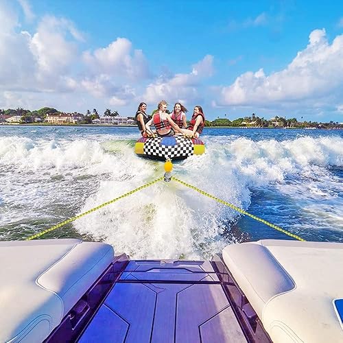 Miniatura 8 de SELEWARE Boat Tow Rope Quick Connector, Heavy Duty Towable Quick Connector, Tow Rope for Tubing with Stainless Steel Anchor Connector, Boat Water