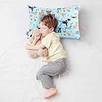 Vista 4 de Fundas de almohada para niños pequeños, paquete de 2 fundas de almohada que se adaptan a almohadas de 13 x 18 o 12 x 16 pulgadas, funda de almohada
