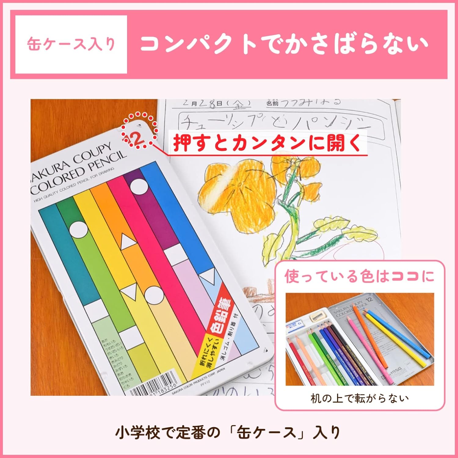 SAKURA COUPY-PENCIL 12 colors colored pencil Standard PFY 12 112580