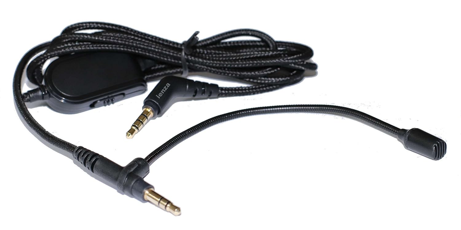 ienzaGenCables Headphone Audio Cable with Mic Boom Converts Premium