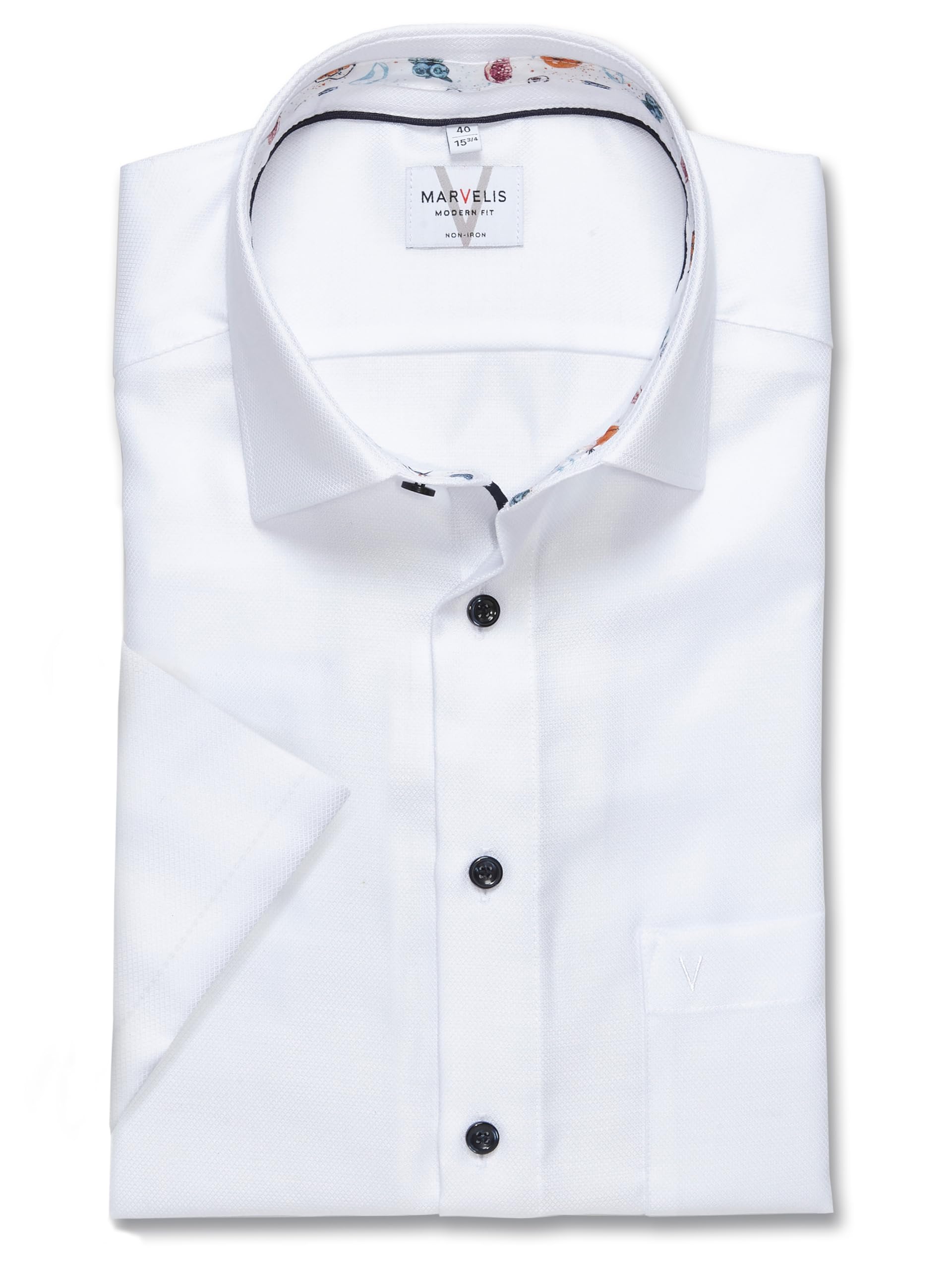 Marvelis Herren Businesshemd Kurzarm 720712,Einfarbig,Modern Fit,New Kent