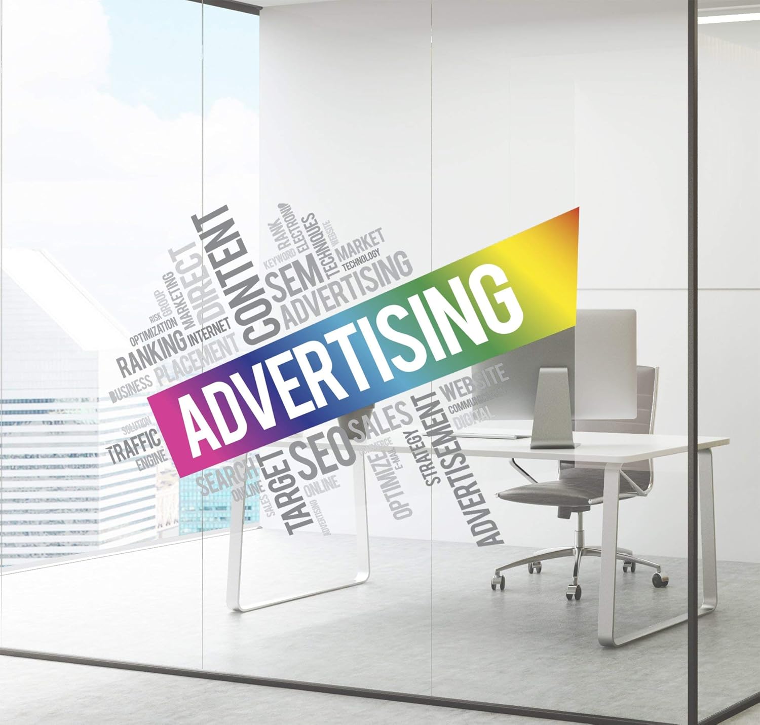 Wall Decal Office Advertising Advertisement Content Word Clouds Motivation zc013