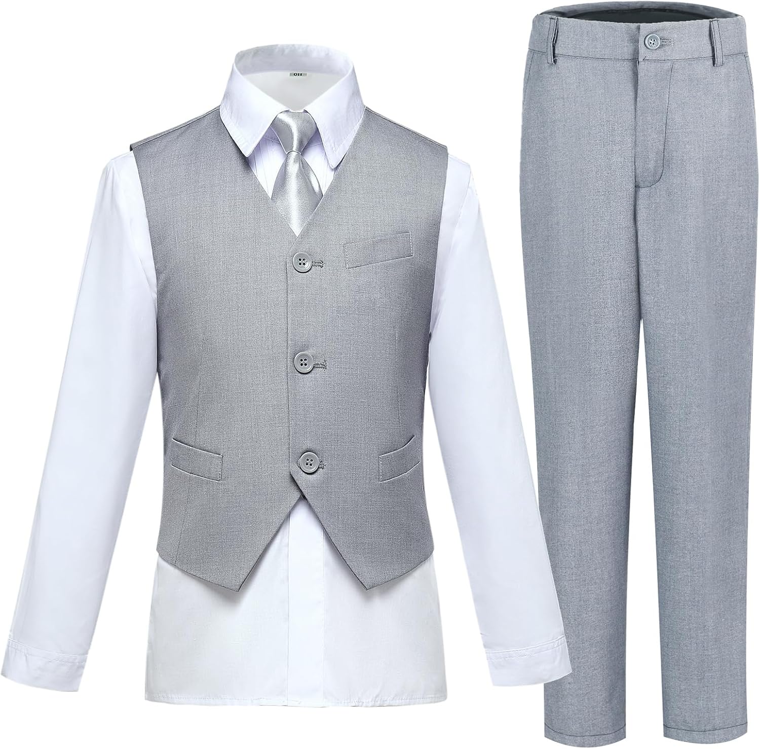 Traje de esmoquin para niños pequeños, trajes para niños, ropa de vestir, chaleco y pantalones con corbata