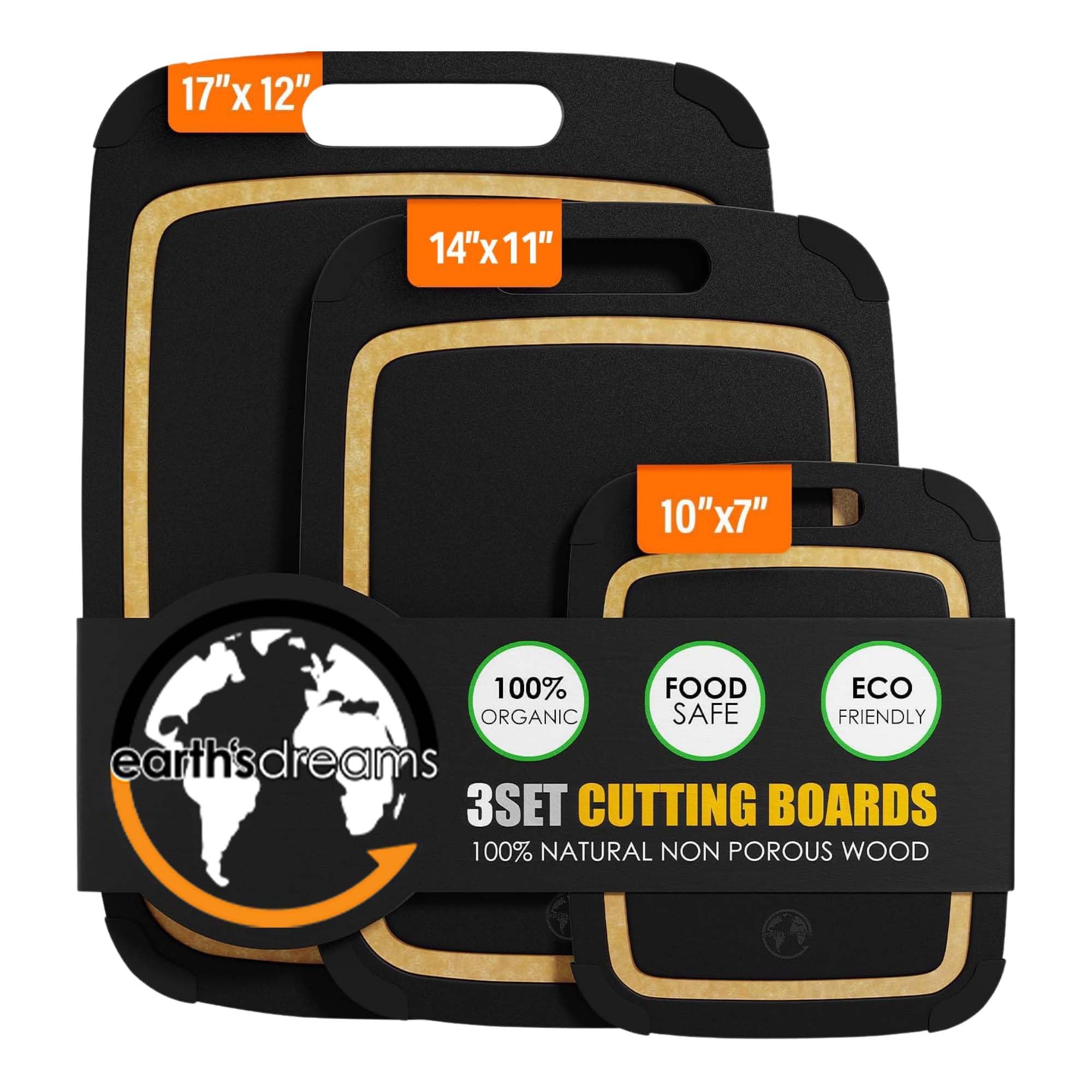 Earth’s Dreams Wood Cutting Board Set