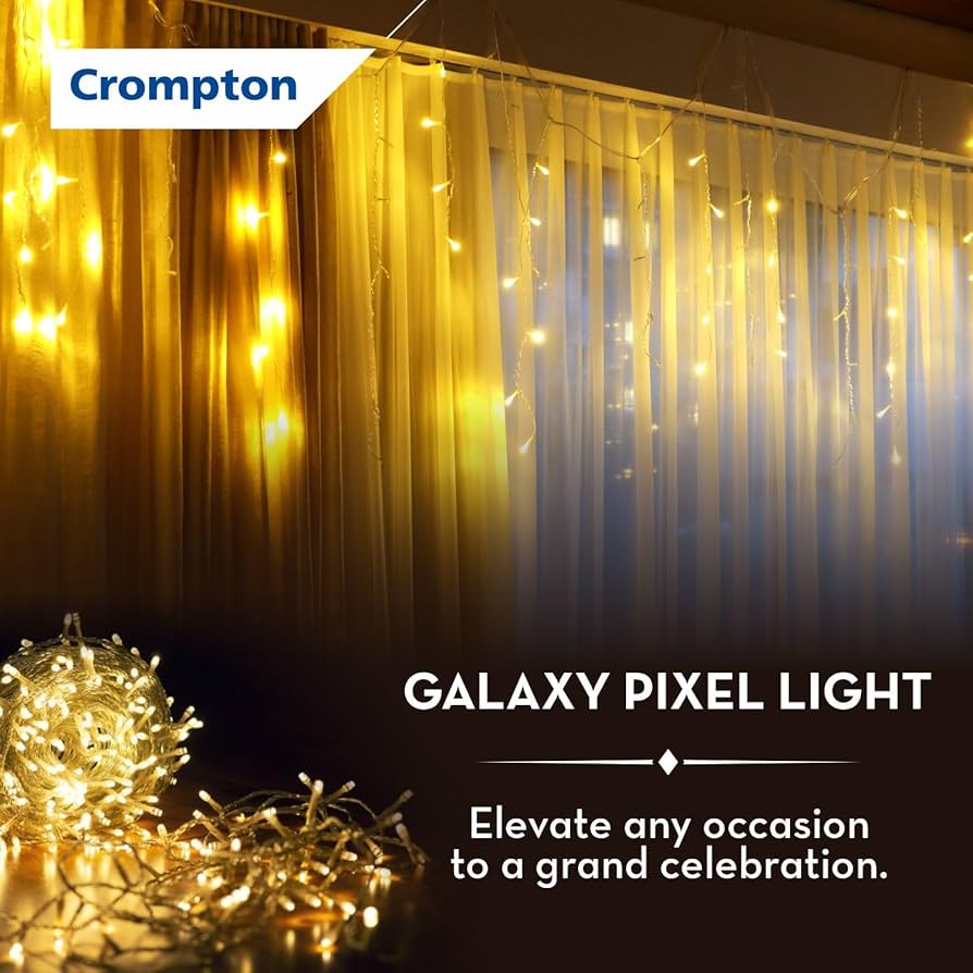 Crompton Galaxy Pixel Light | Festive Ladi Lights | 10 Meter | 48