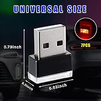 Vista 2 de Augeny - 7 luces LED USB para interior de coche, lámpara de ambiente, luz nocturna decorativa con conexión USB, kit de iluminación ambiental