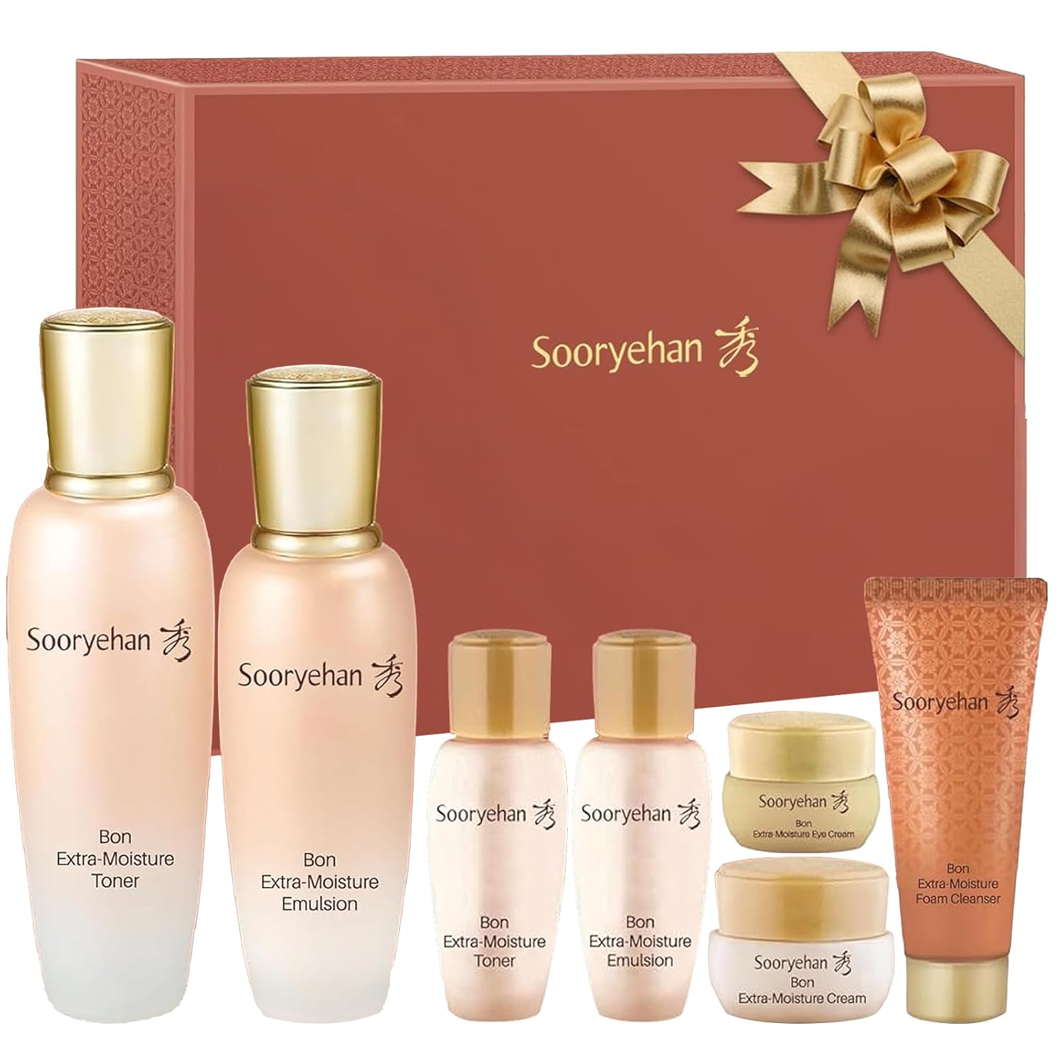 Sooryehan Bon Extra Moisture Korean Skin Care Gift Set (13.01 Fl Oz) – Luxury Premium High-end by LG Beauty. Hydrating Toner, Emulsion Lotion, Cleansing Foam, Eye Cream. Sooryehan Bon Extra Moisture Korean Skin Care Gift Set (13.01 Fl Oz) – Luxury Premium High-end by LG Beauty. Hydrating Toner, Emulsion Lotion, Cleansing Foam, Eye Cream.