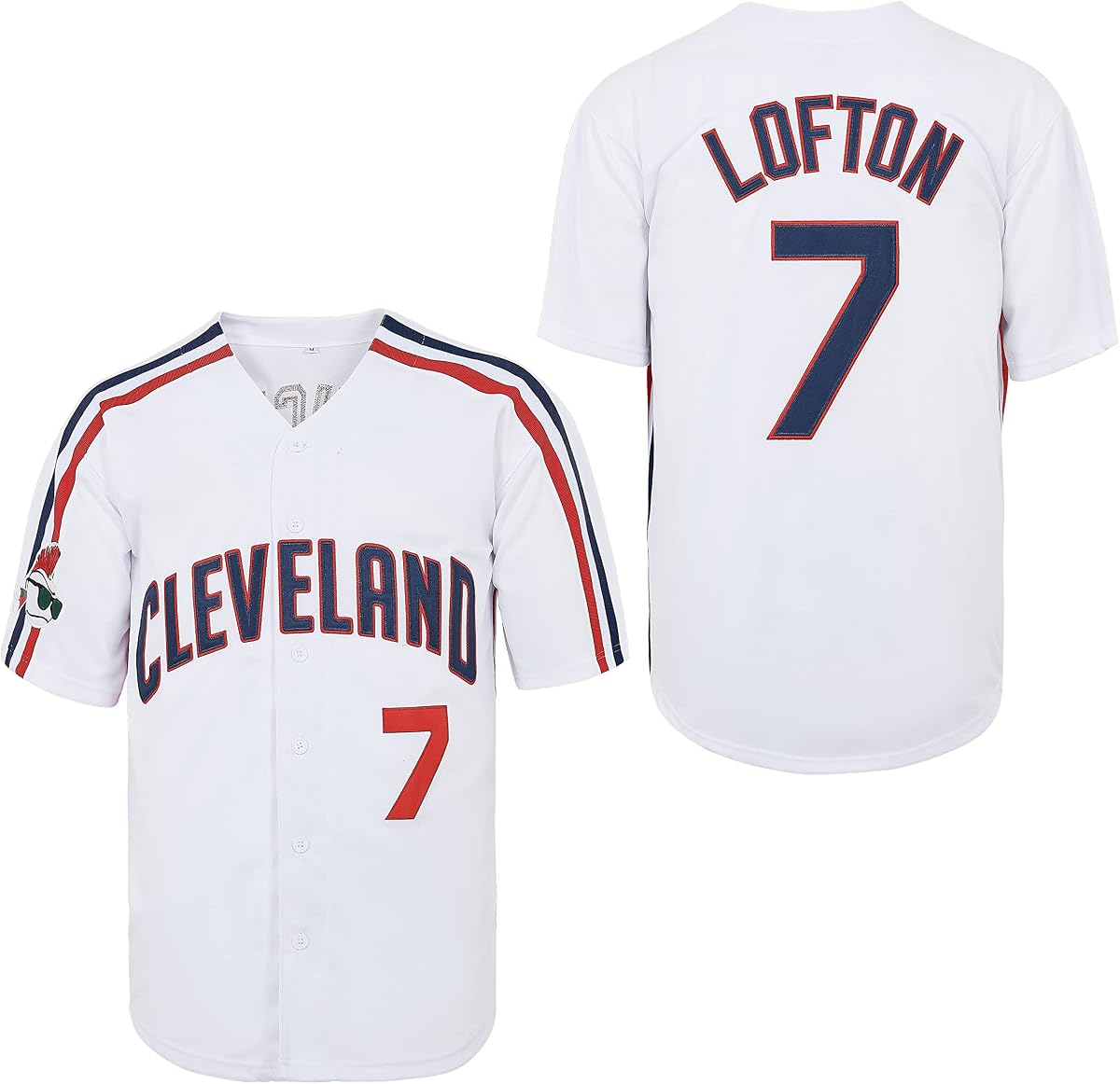 Camiseta de béisbol de la película Ricky Vaughn 99 para hombre Camisa para fanáticos de los deportes de hip hop de los años 90 | Camiseta de béisbol de la película Ricky Vaughn 99 para hombre, ropa de Hip Hop de los años 90, camiseta cosida para fanáticos de los deportes, camiseta azul marino gris blanco