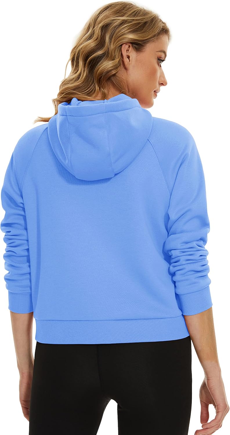 TACVASEN Women Winter Sweatshirt Long Sleeve Half Zip Pullover Sweatshirt Casual Fleece Hoodie