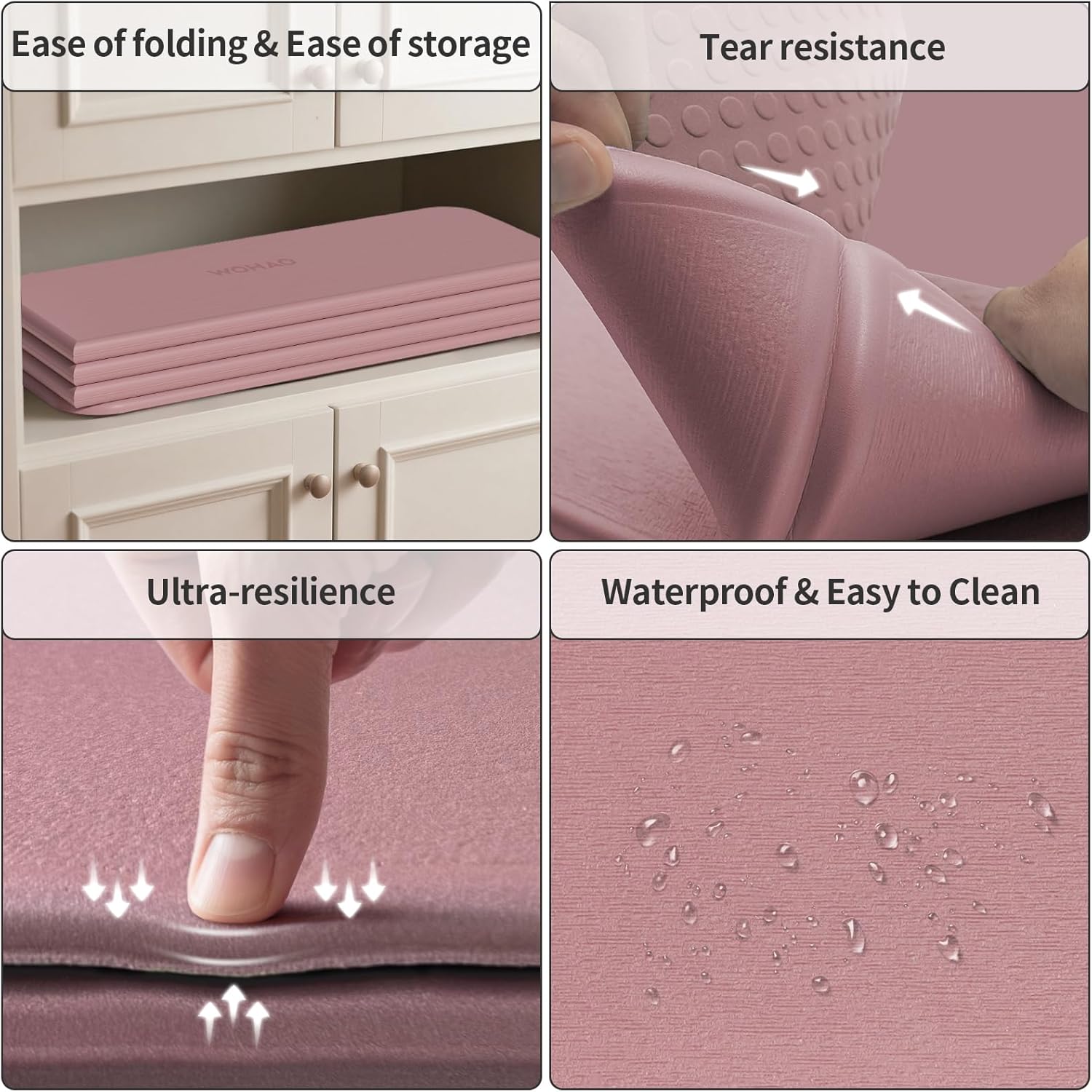 7-Fold Yoga Mat 74"x31" - 0.31 Inch Thick Folding Exercise Mat, Extra Wide Non-Slip POE Mat for Travel, Storage, Yoga, Pilates, Meditation & Home Gym, Lightweight & Portable - Image 5