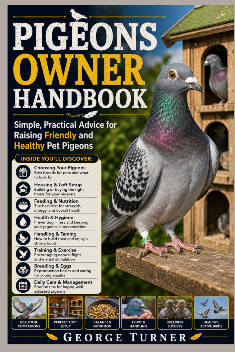 pigeons Owner Handbook: Simple, Practical Advice for Raising Friendly and Healthy Pet Pigeons
