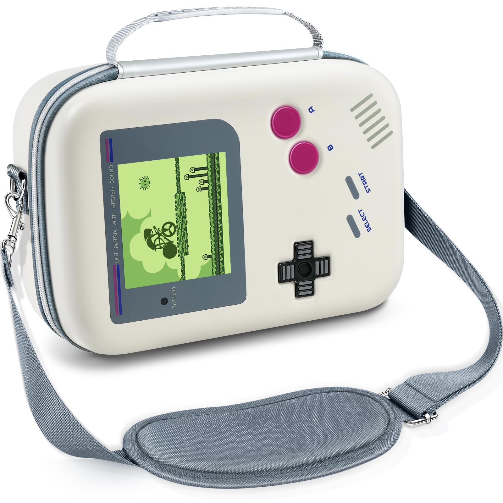 ivoler Funda de almacenamiento para Nintendo Switch/para Switch OLED modelo (2021), bolsa de mensajero rígida protectora portátil de viaje, forro suave, 18 juegos para consola Switch Pro Controller