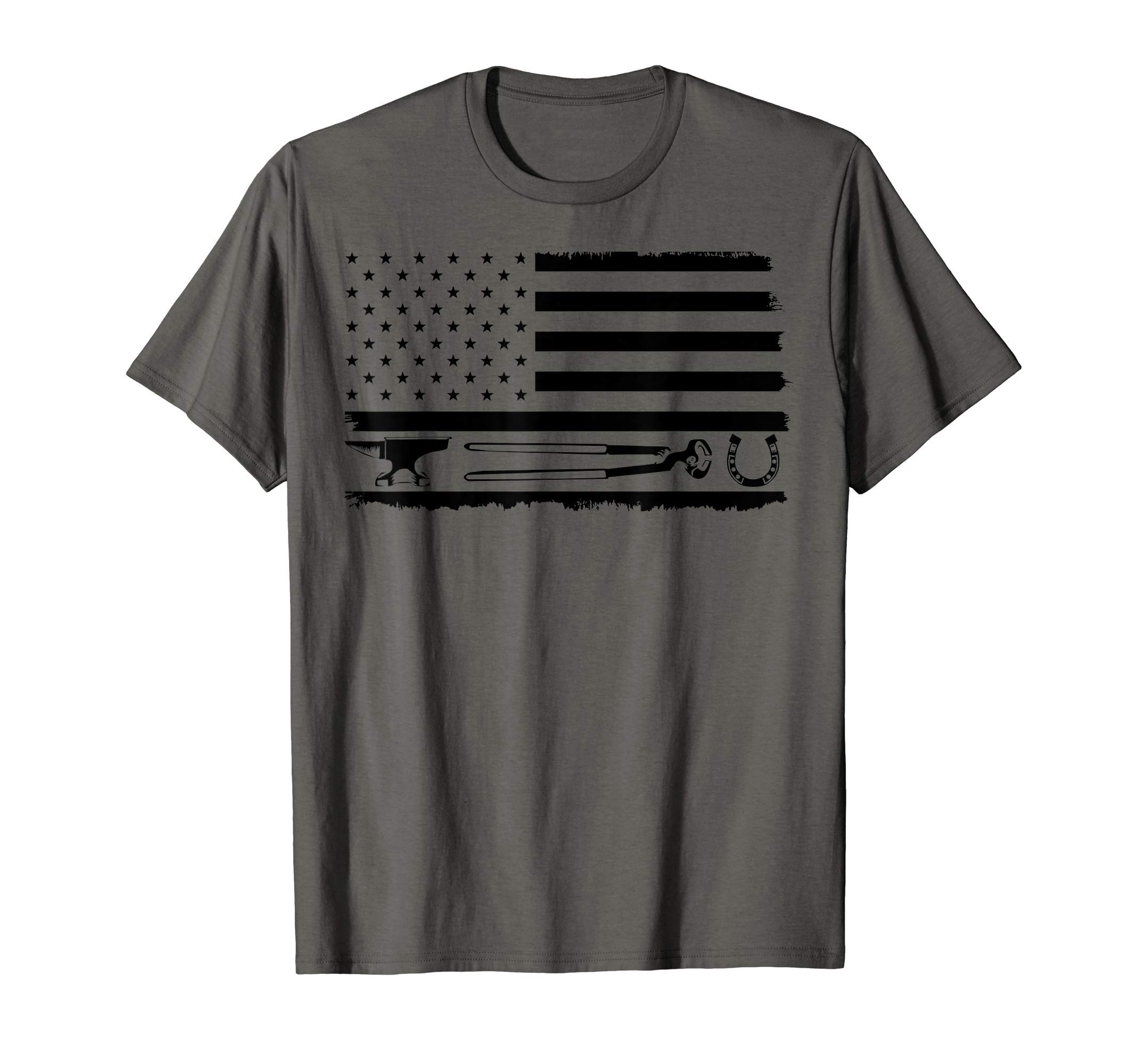 Funny Farrier Gift For Men Cool Farrier Tools American Flag T-ShirtOEKO-TEX STANDARD 100