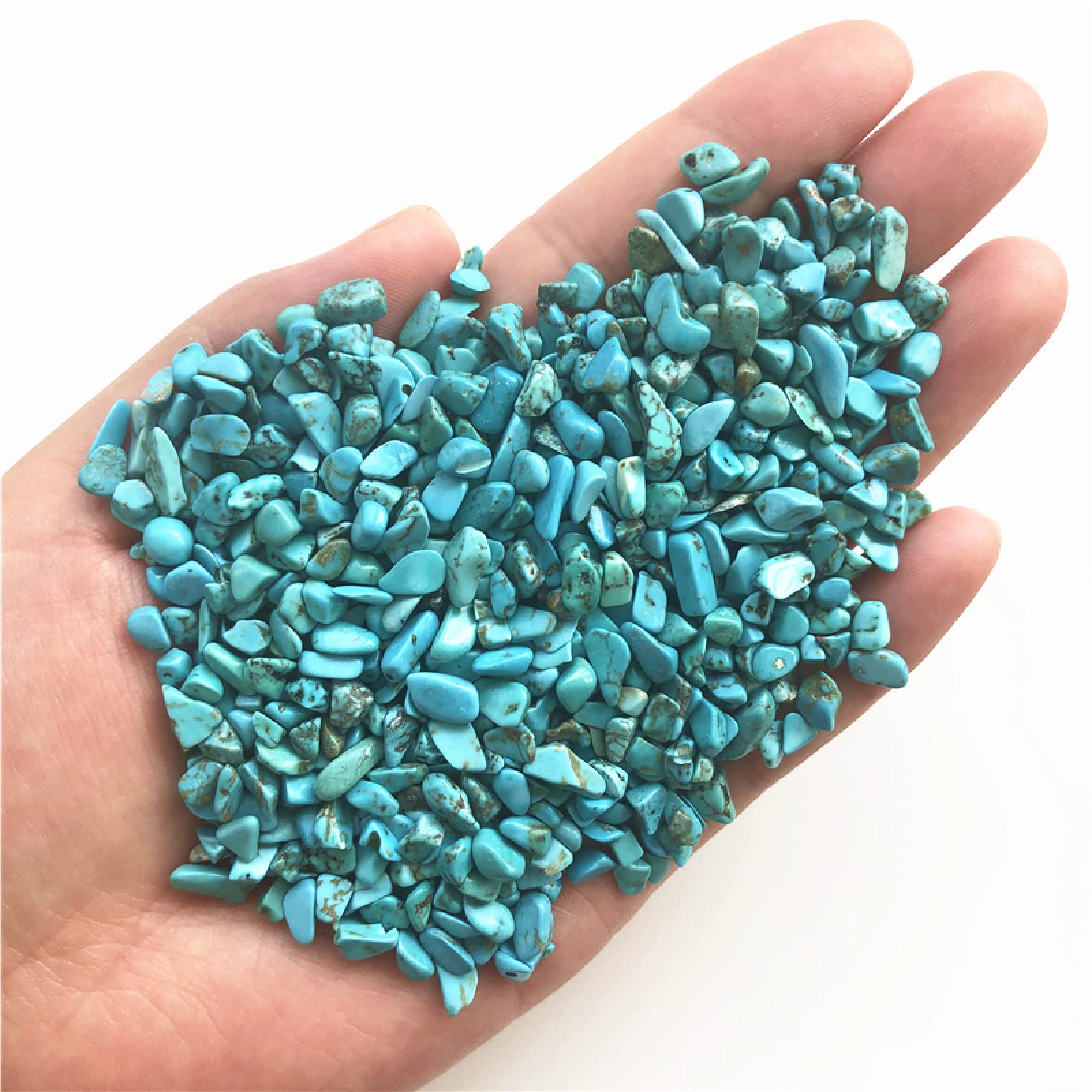 Ghiaia for Acquario in Pietra Grezza lucidata con Roccia Turchese Naturale da 100 g Raccolta domiciliare