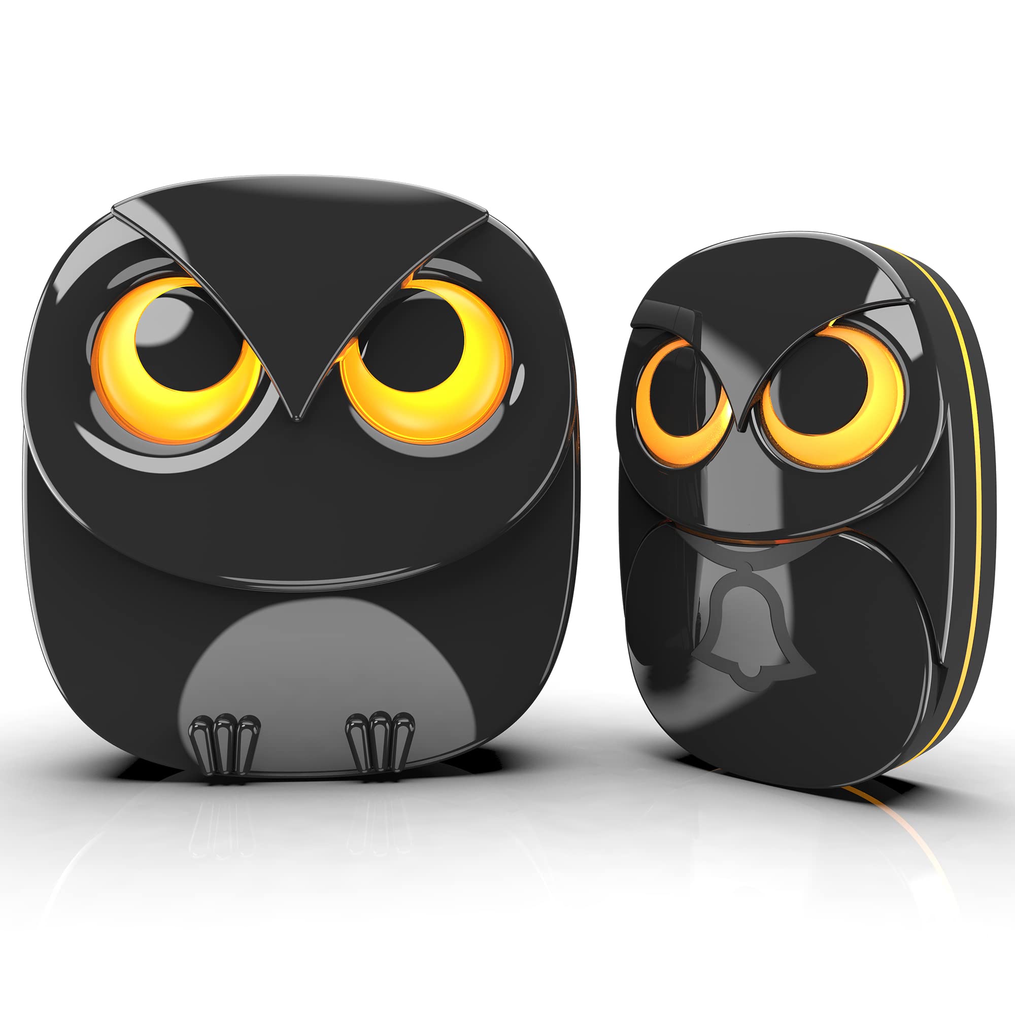 Photo 1 of HTZSAFE Wireless Doorbell- Weatherproof IP55 Outdoor Remote Push Button - 1000 feet Long Wireless Range - 35 Classic Melodies Optional,5 Volume Levels & LED Flash,Black