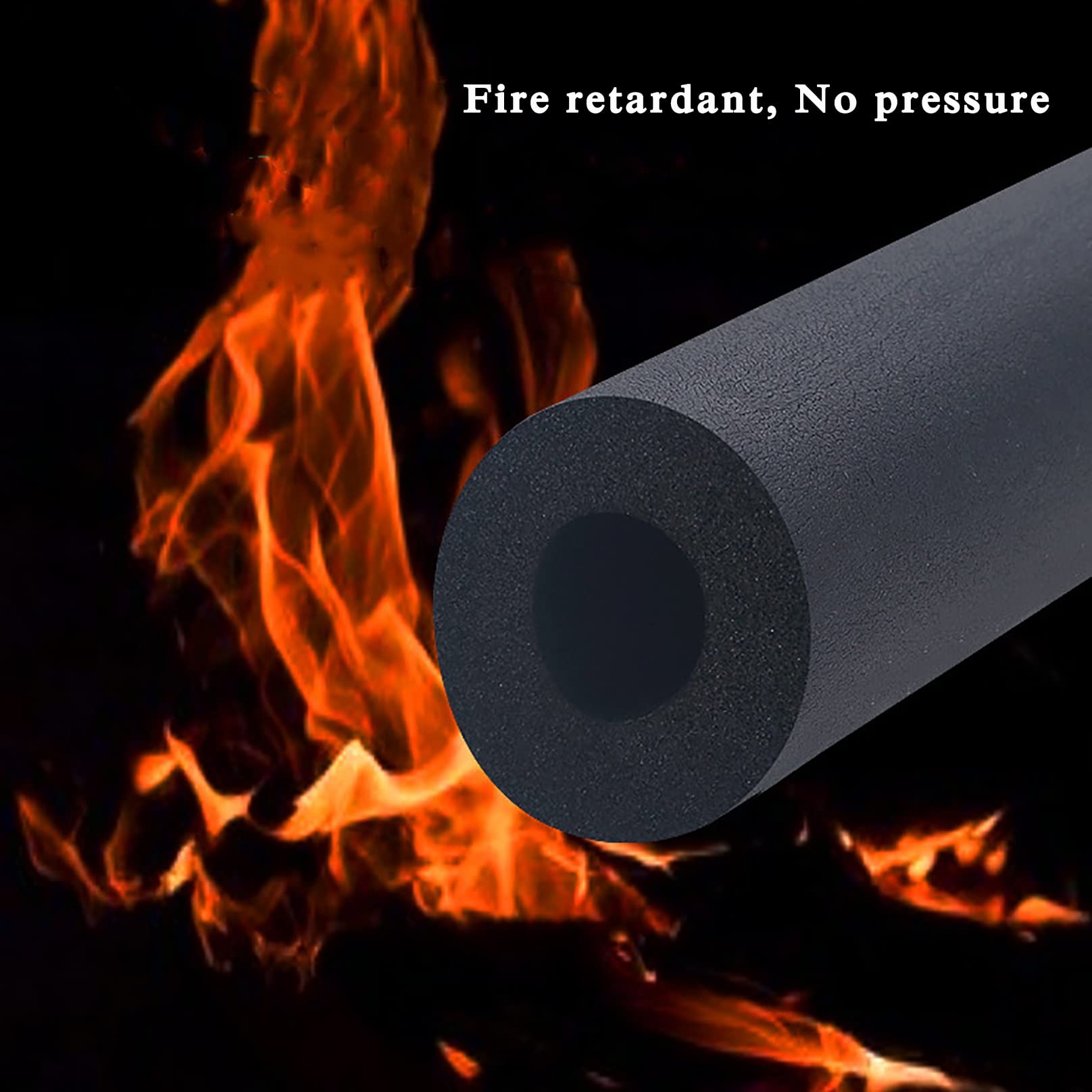 Tubo Isolante,Isolamento Tubi Acqua Calda,Tubo Isolante Termico in Schiuma,1,8 M Tubo in Gomma Spugna,Tubi in Schiuma Impermeabili 1Pcs (Size : 76x20MM)