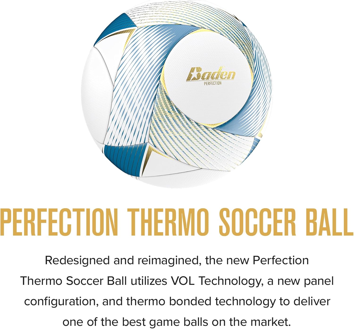 Baden Perfection Thermo Soccer Ball, Size 5