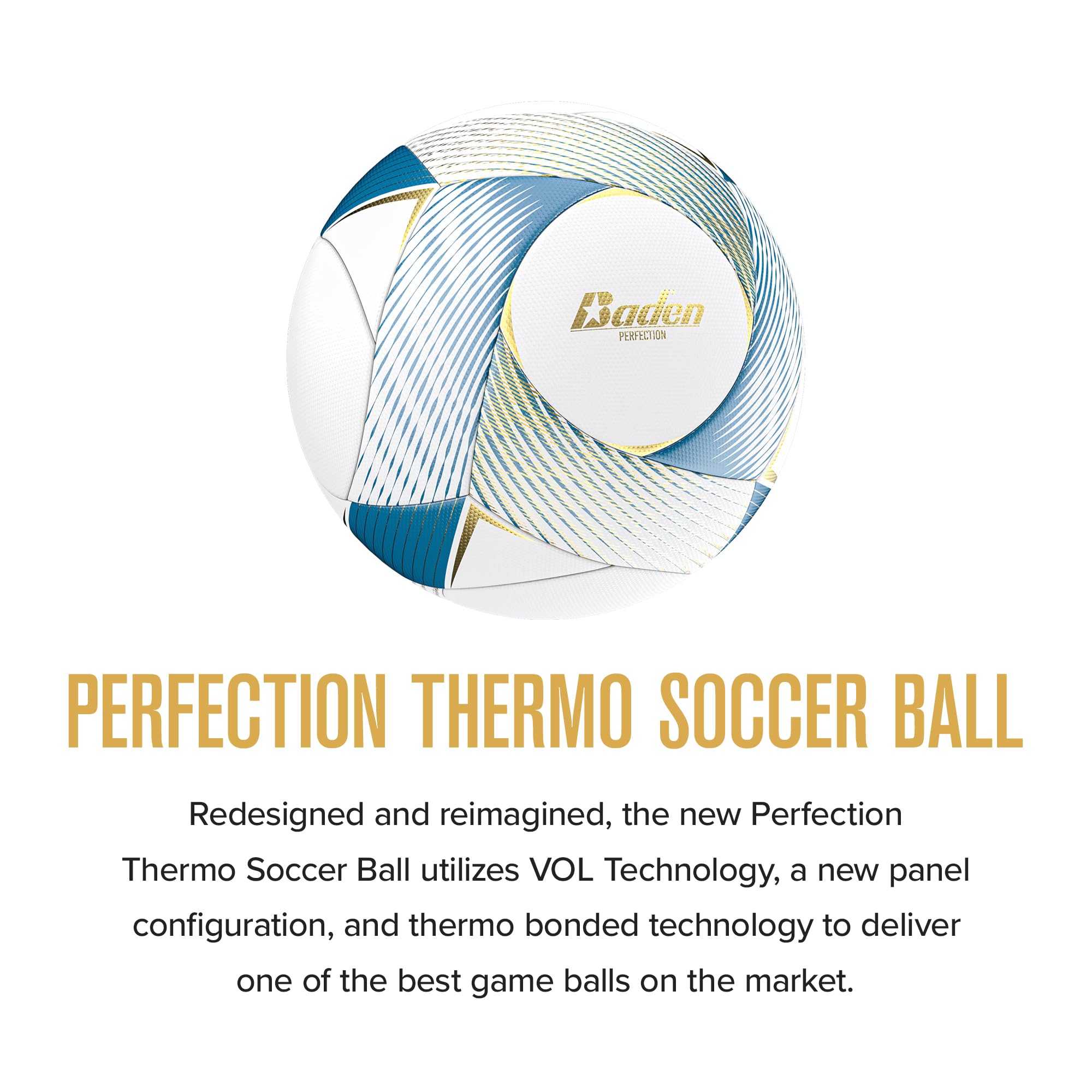 Baden Perfection Thermo Soccer Ball, Size 5