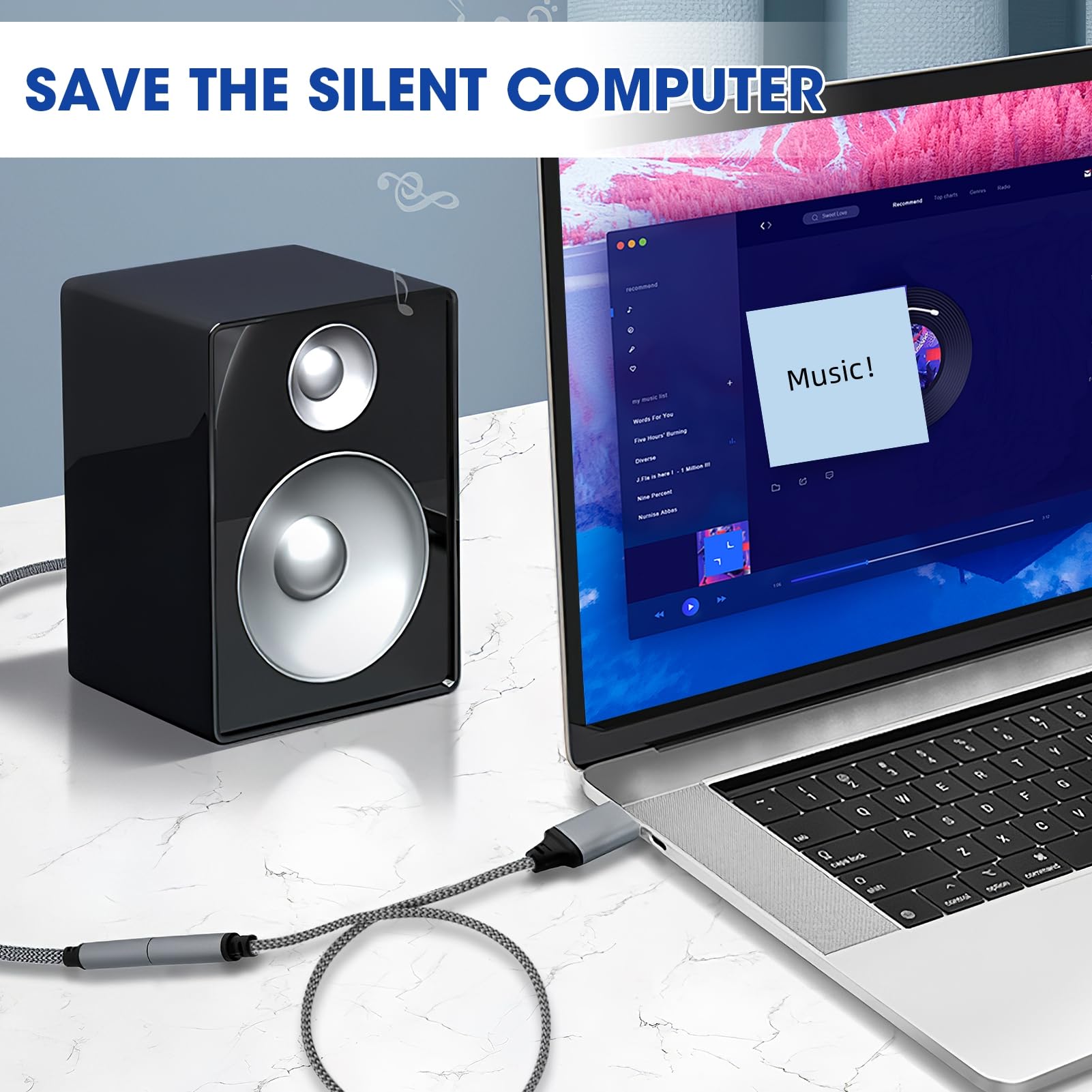 Audio Card Usb Hagibis - Scheda Audio Esterna USB, Adattatore Da Jack A USB, 2 In 1 Da USB A 3,5 Mm, Cuffie E Autoparlanti Usb Pc - Foto 3