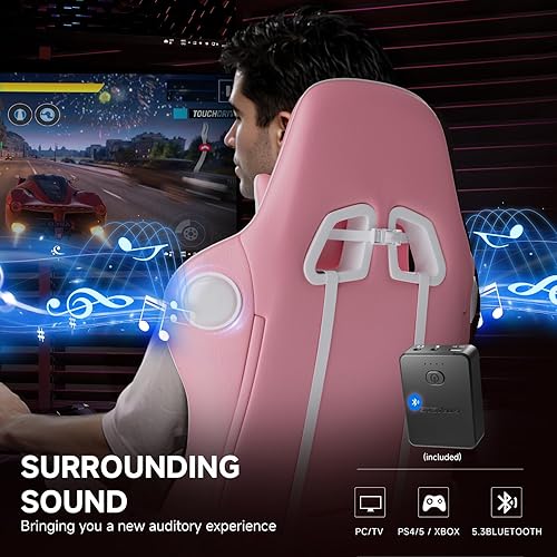 Miniatura 5 de GTPLAYER Silla para videojuegos, silla de jugador con Bluetooth y respaldo ajustable, sillas de computadora de altura ajustable con reposabrazos 3D,