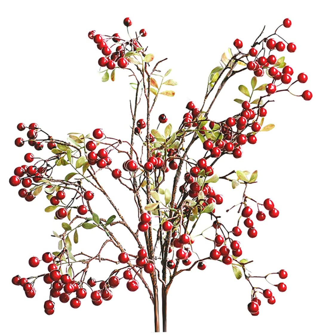 Branches de feuilles de baies artificielles automne fausses plantes pour vase