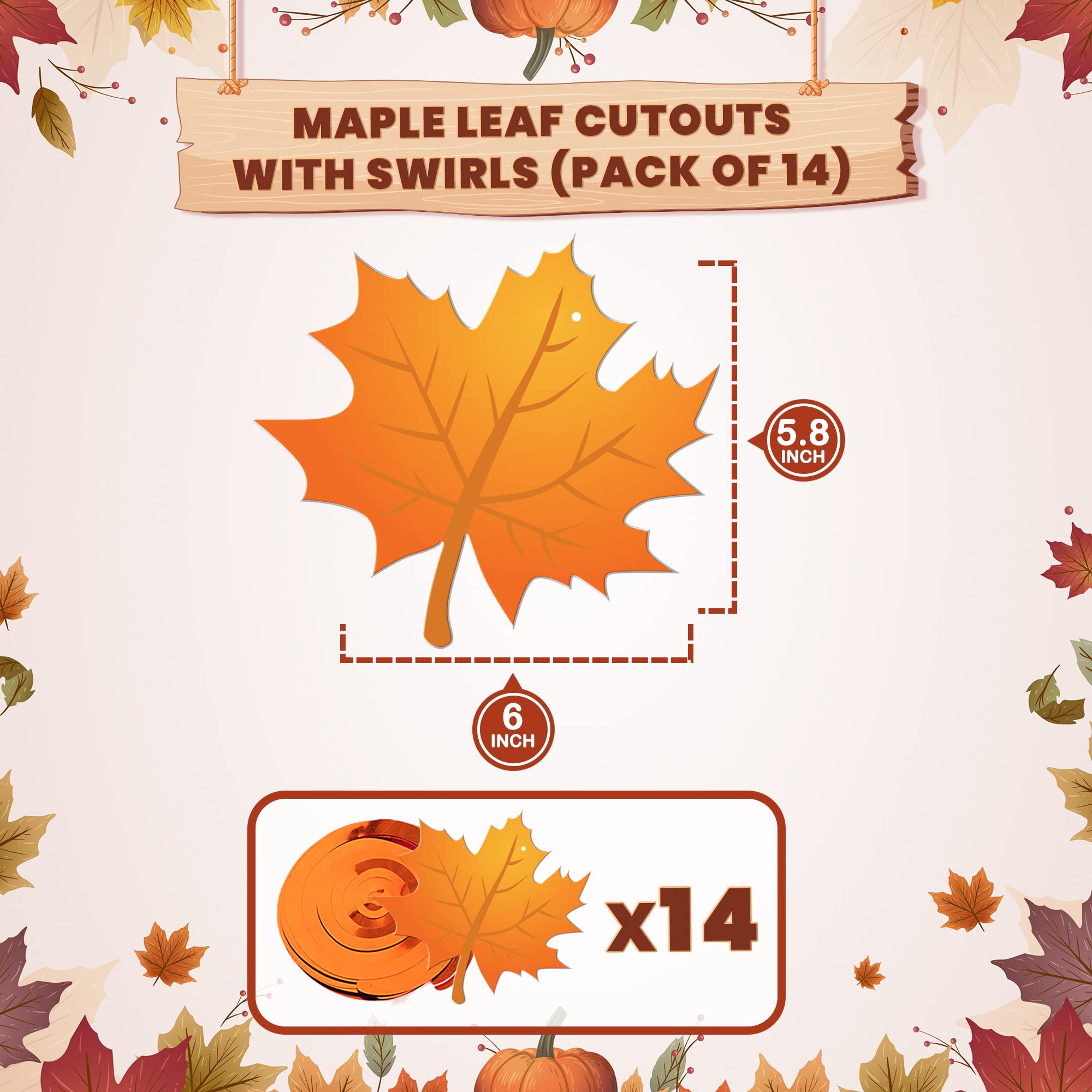KatchOn, Fall Hanging Swirls for Fall Decorations for Home - Pack of 30, No DIY | Fall Ceiling Decorations for Thanksgiving Decorations Indoor | Maple Leaves Hanging Swirls for Fall Party Decorations