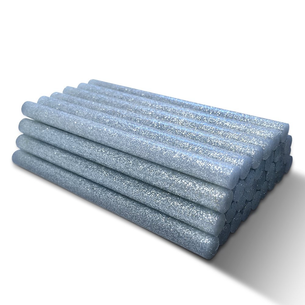 Silver Hot Glue Glitter Sticks (30 Pack) - 7mm x 100mm