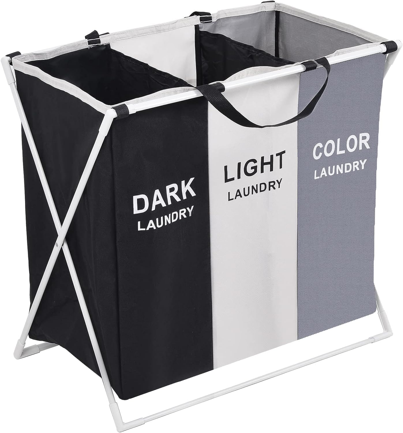 AMD Nexus Foldable Laundry Basket 3 compartments Large Laundry Bins