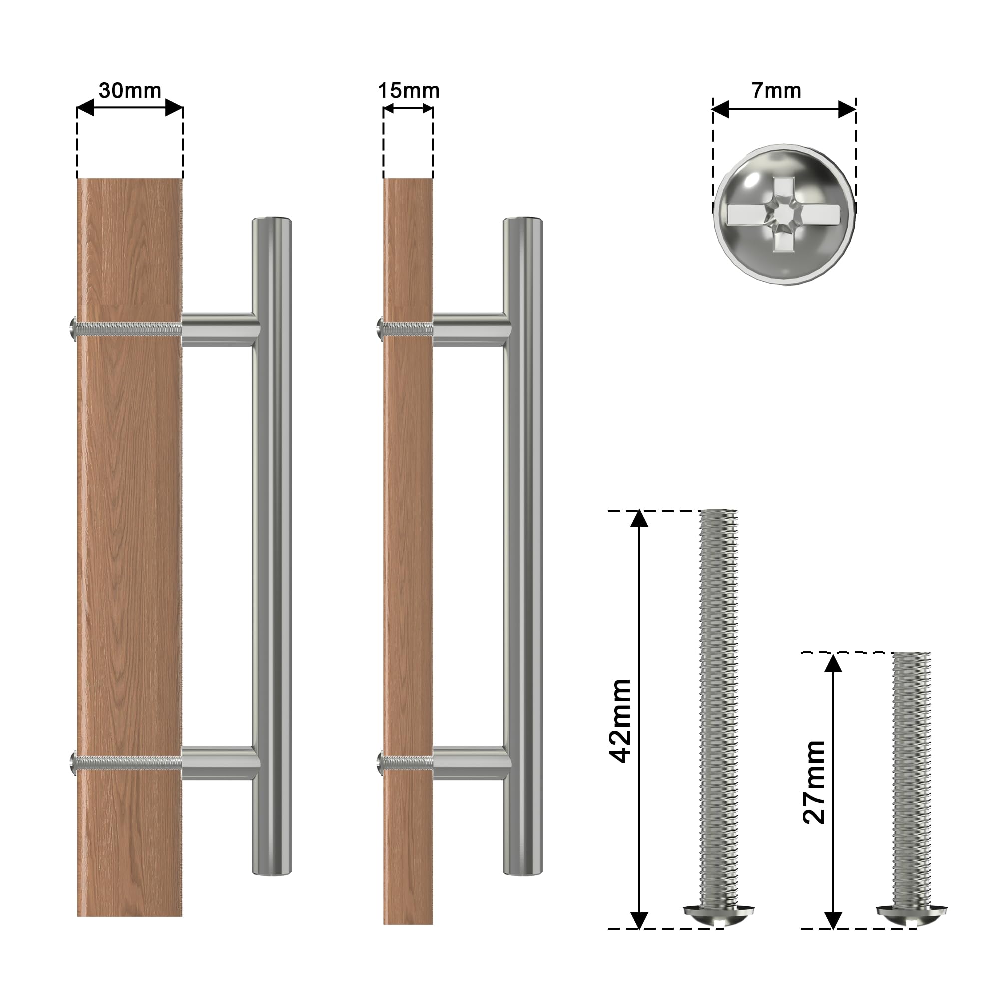 Tiradores Cocina Tiradores Armarios 20 Piezas Acero 128MM Inoxidable Lnstalación de Agujeros Lnstalación de Agujeros Plata