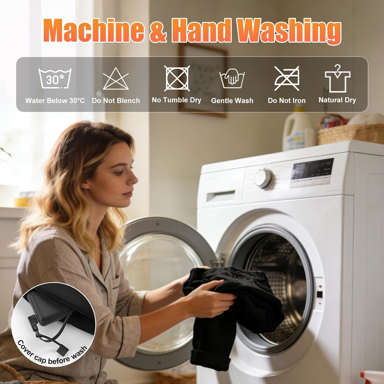 Heated Pants for Men Women, 12 Heating Zones Rechargeable Winter Heating Trouser with 3 Levels, Washable Without Power Bank