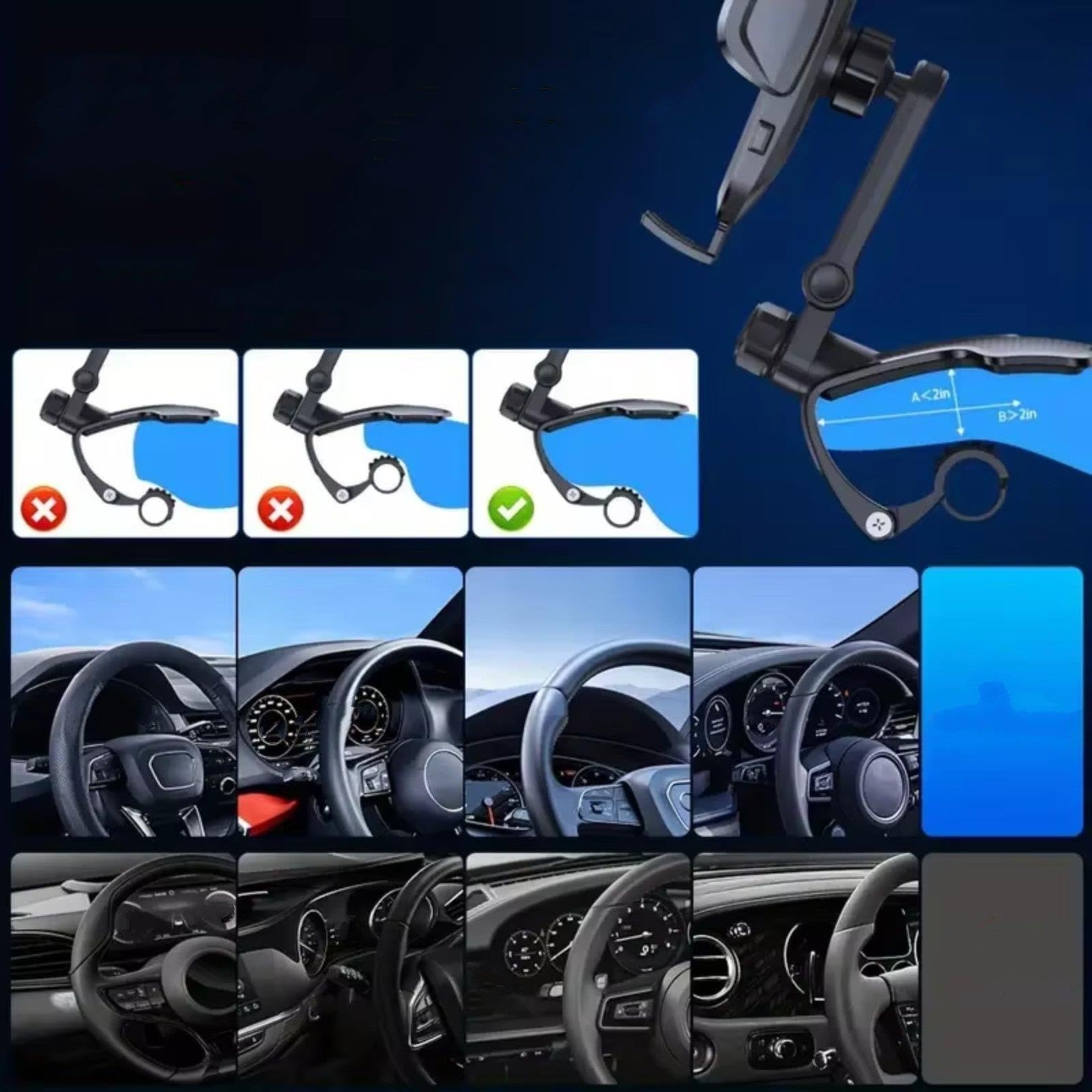 Soporte Universal Teléfono Navegación Automóvil Molduras Interiores