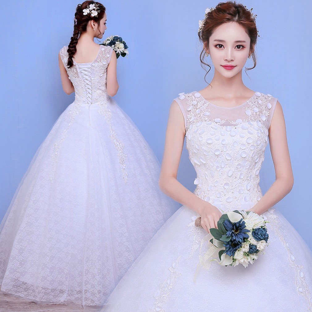 Robe de mariée romantique à pétales pour concrétiser votre rêve d'été