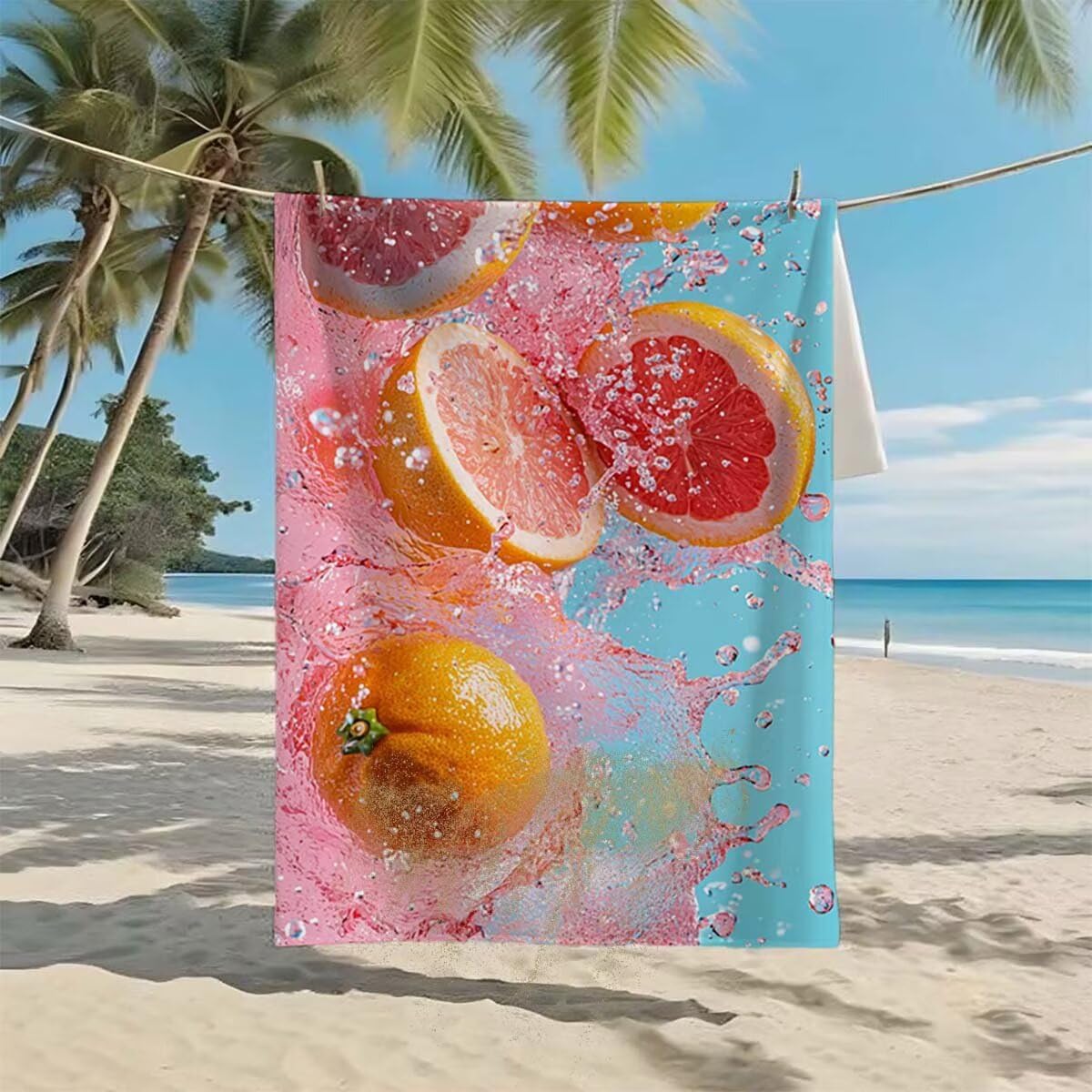 Telo Mare XXL 100x200cm/35x70cm, 2 Set Telo Mare Microfibra Estate Asciugamano Palestra Uomo, Antisabbia, Leggero, Asciugatura Rapida, Teli da Spiaggia Grandi Accessori per Camping Natation Yoga I-39