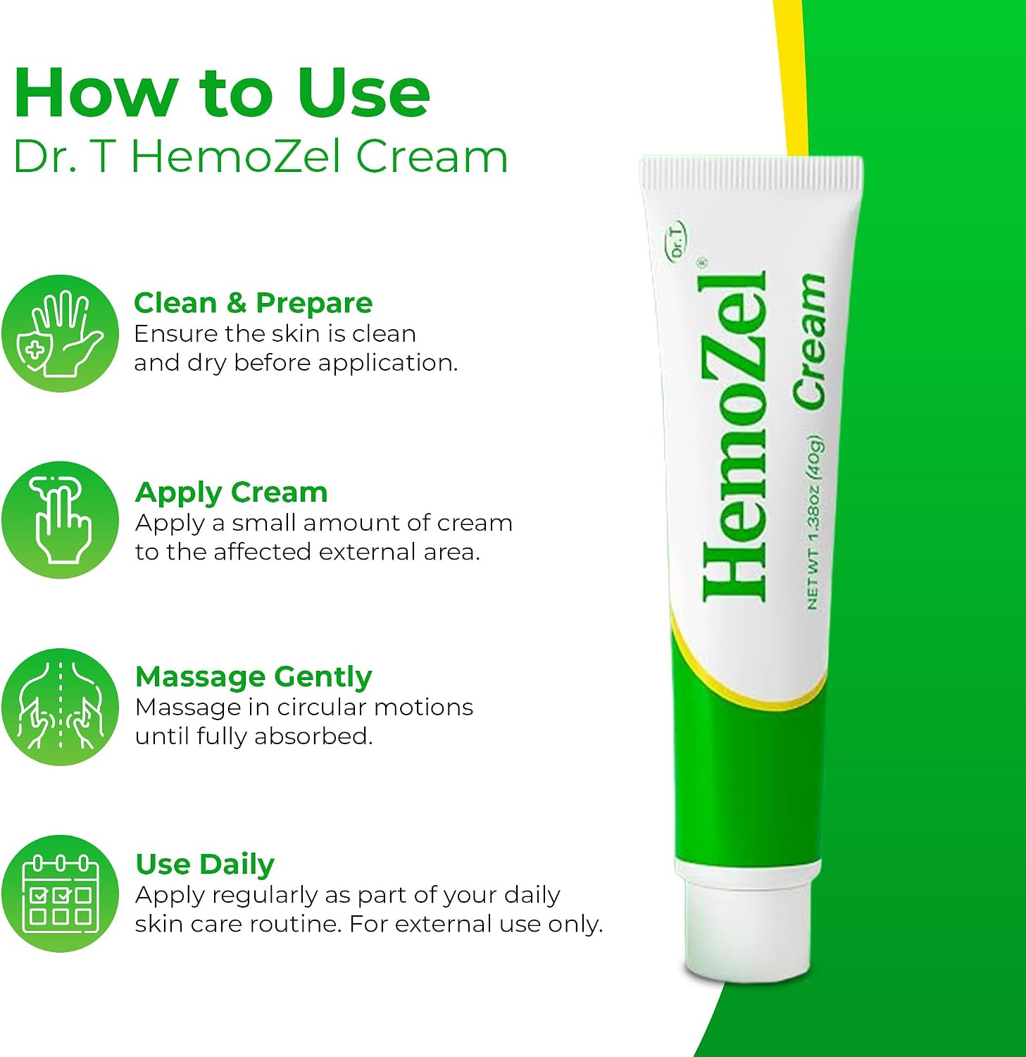 Dr. T HemoZel Cream, Skin Restoration Formula, 1.38 oz (2 pack)