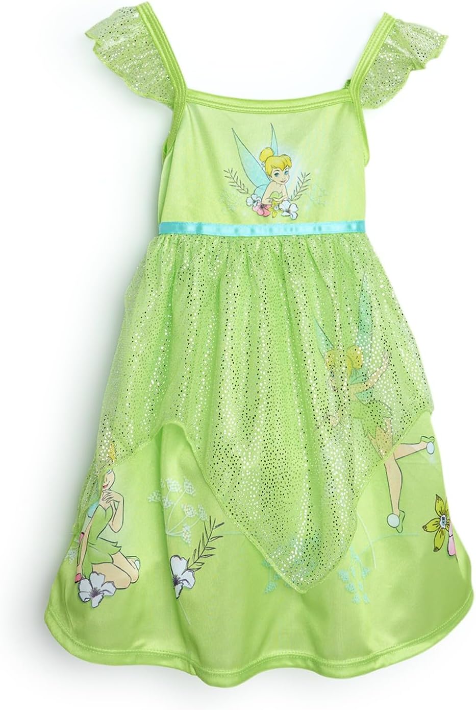 Disney Girls' Princess Dress Nightgown, Fantasy Gown, Soft & Cute Pajamas for Kids