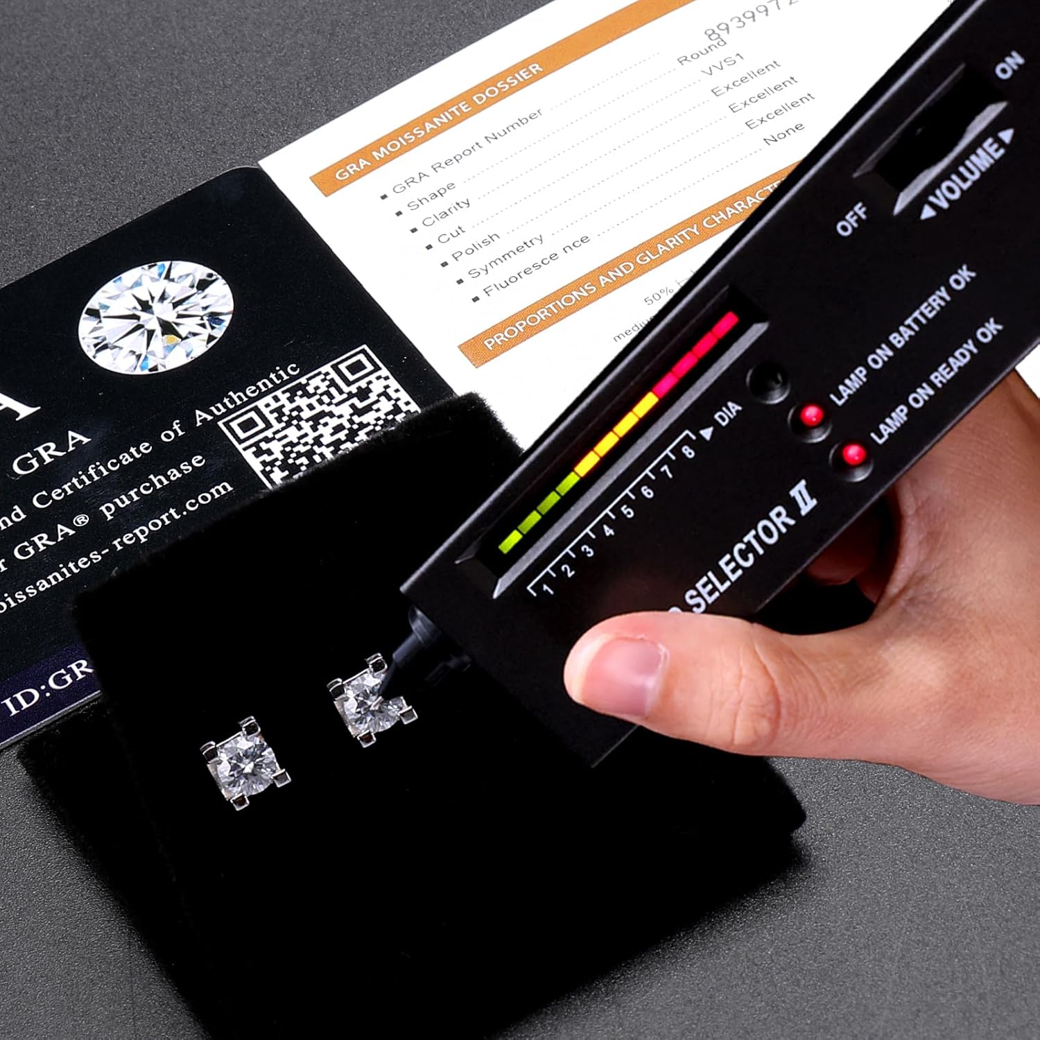 925 Sterling Silver Moissanite Stud Earrings for Women – 1/2/3 Carat Lab-Created, Hypoallergenic, Brilliant Round Cut, Flat Back, DEF Color, 1 Pair - Image 5