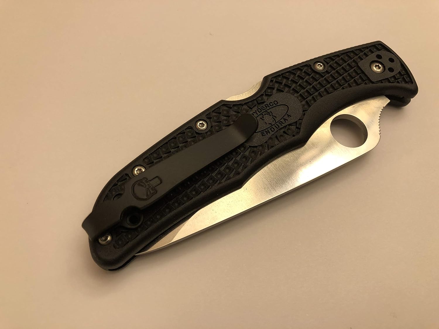 Black Titanium Deep Pocket Clip For Spyderco Endura 4 C10PBK Folding Knife
