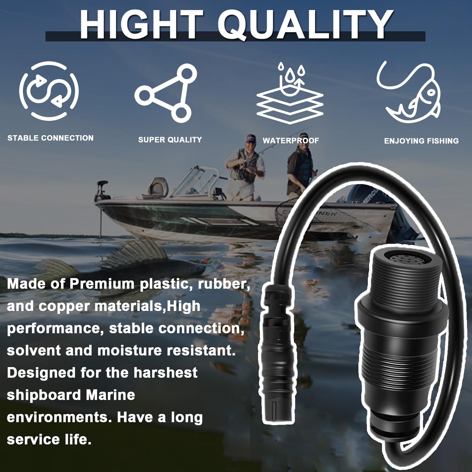 1852081 MKR-DSC-12 - Cavo adattatore a 4 pin (Dual Spectrum Chirp) adatto per Garmin Echo, EchoMAP, EchoMAP Chirp Striker, Striker Plus, Striker Vivid Fish Finder (solo per sonar 2D)