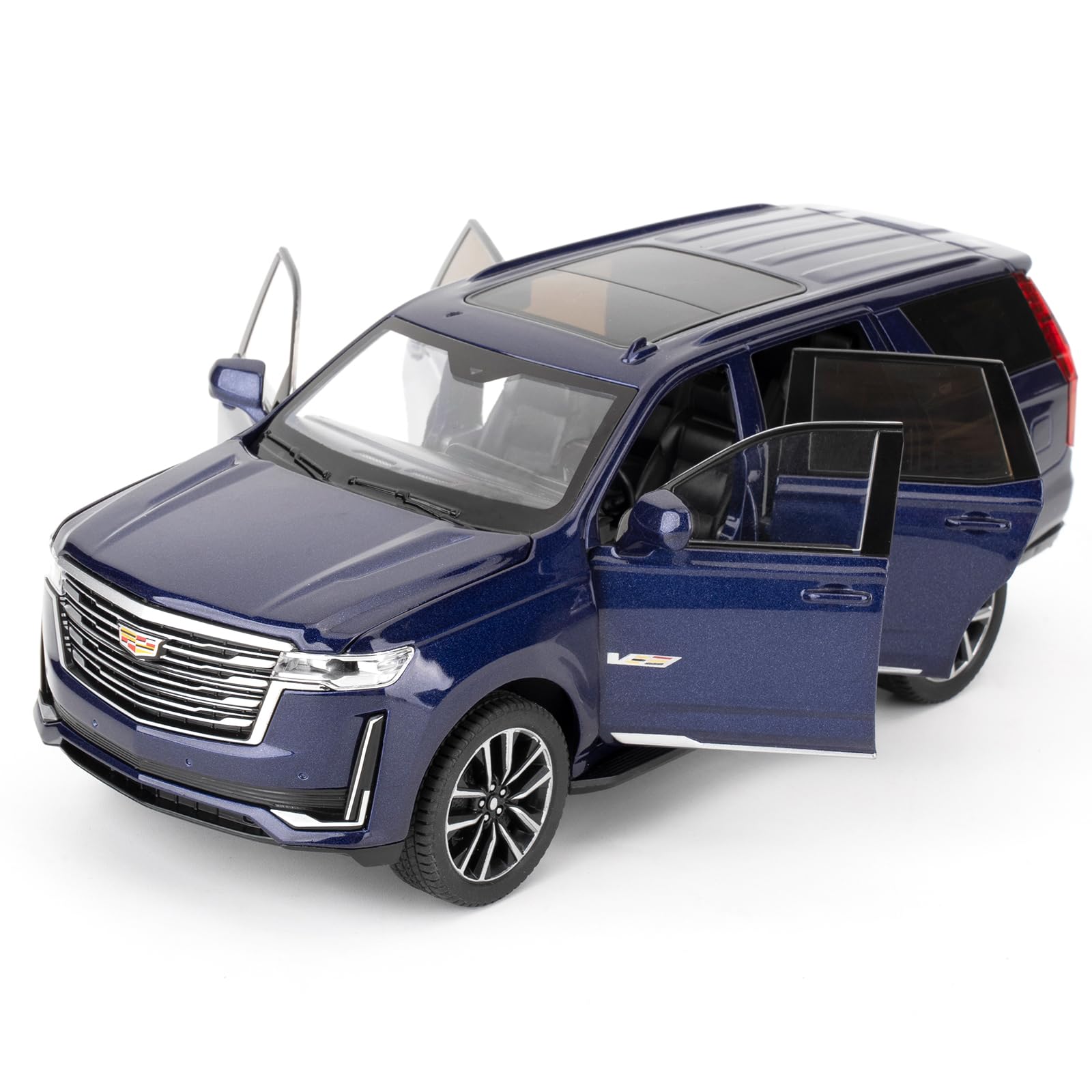 Toy Car Compatible with Escalade Cars 1:24 Alloy SUV Model with Sounds and Lights for Boys Girls Adults Gift Blue