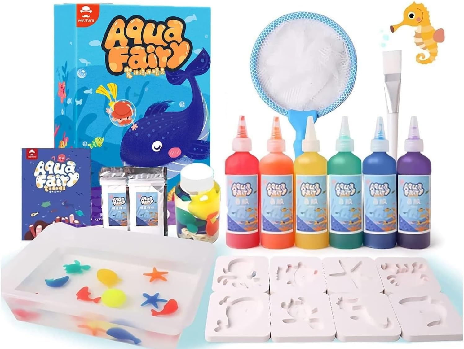 YLMKDE Magic Water Elf Beads Toy Set,DIY Maker kit, Jelly Sea Animal Creature, Sensory Bin Set,Toys for 3+Year Old Boys Girls, Party Favors, Goodie Bags Fillers, Birthday Day Gifts and Prize