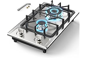 ANHANE Portable 2 Burner Gas Cooktop