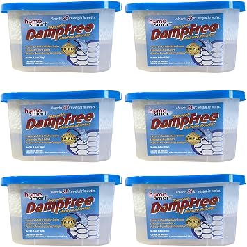 Moisture Absorber & Humidity Eliminator Disposable Dehumidifier for Closets, Basements, Bathrooms & RV Damp Rid Style Odor Remover, Mold & Mildew Prevention for Home Storage Pack of 6