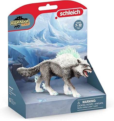 Miniatura 5 de Schleich Eldrador Monster Creatures Mythical Snow Wolf Figura de acción – Figurilla de animal mágica de monstruo de hielo, lobo de nieve, juguete de