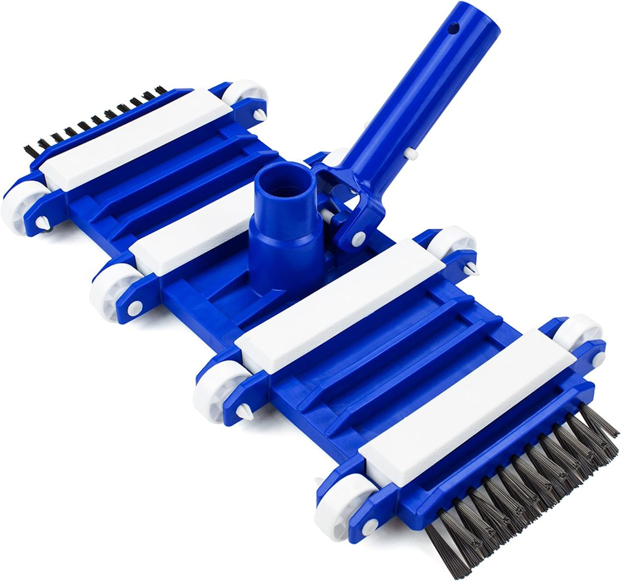 Weighted Flex Vacuum Head - 14-Inch Brush Attachment Tool with Nylon Side Bristles - Cleaning Supplies & Maintenance Accessories for Above or Inground Swimming Pool or Hot Tub