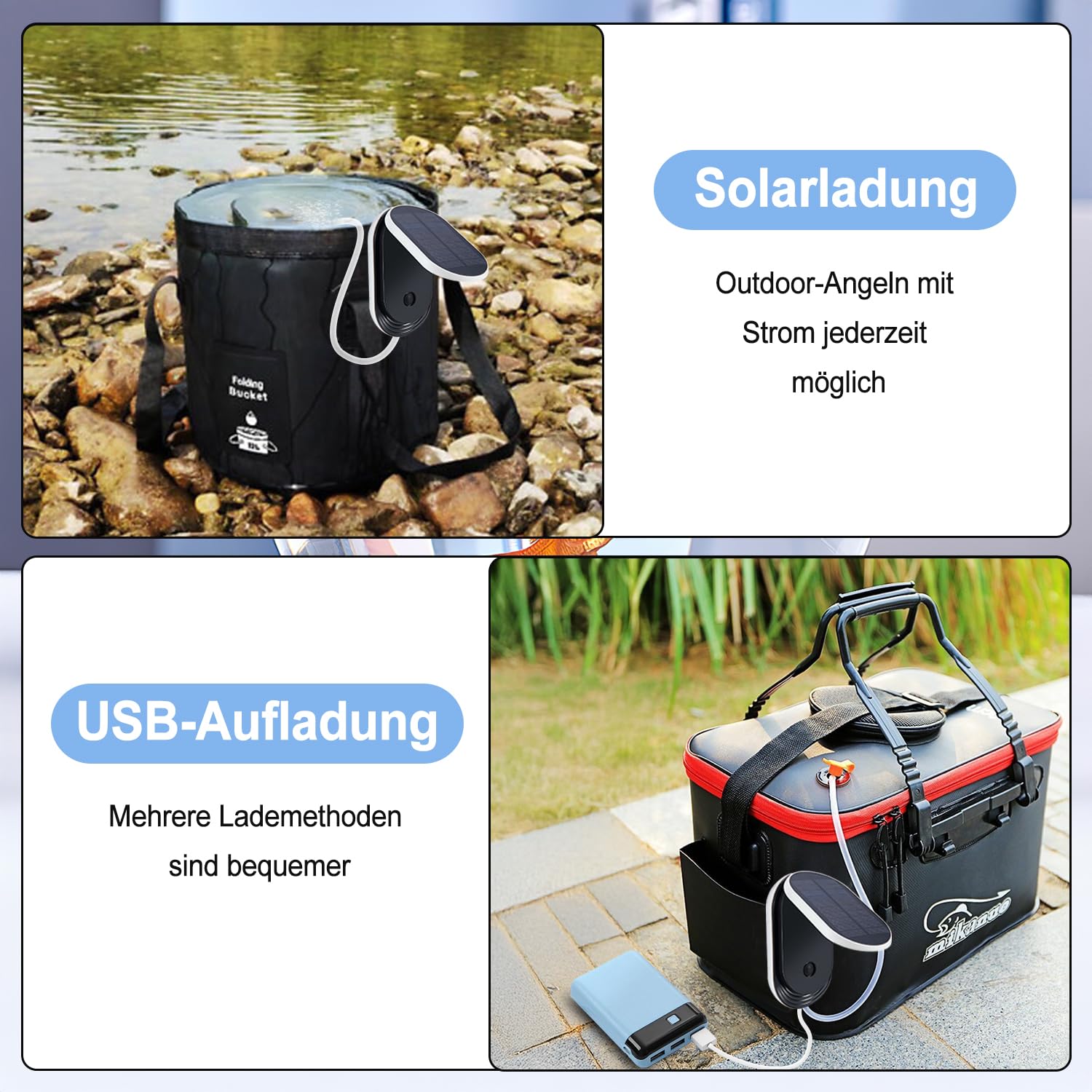 Bomba de estanque solar con batería, aireador de estanque, bomba de oxígeno para estanque solar con 3 modos de trabajo y 2 piedras de aire, bomba de oxígeno para acuario, para pesca, hidropónico