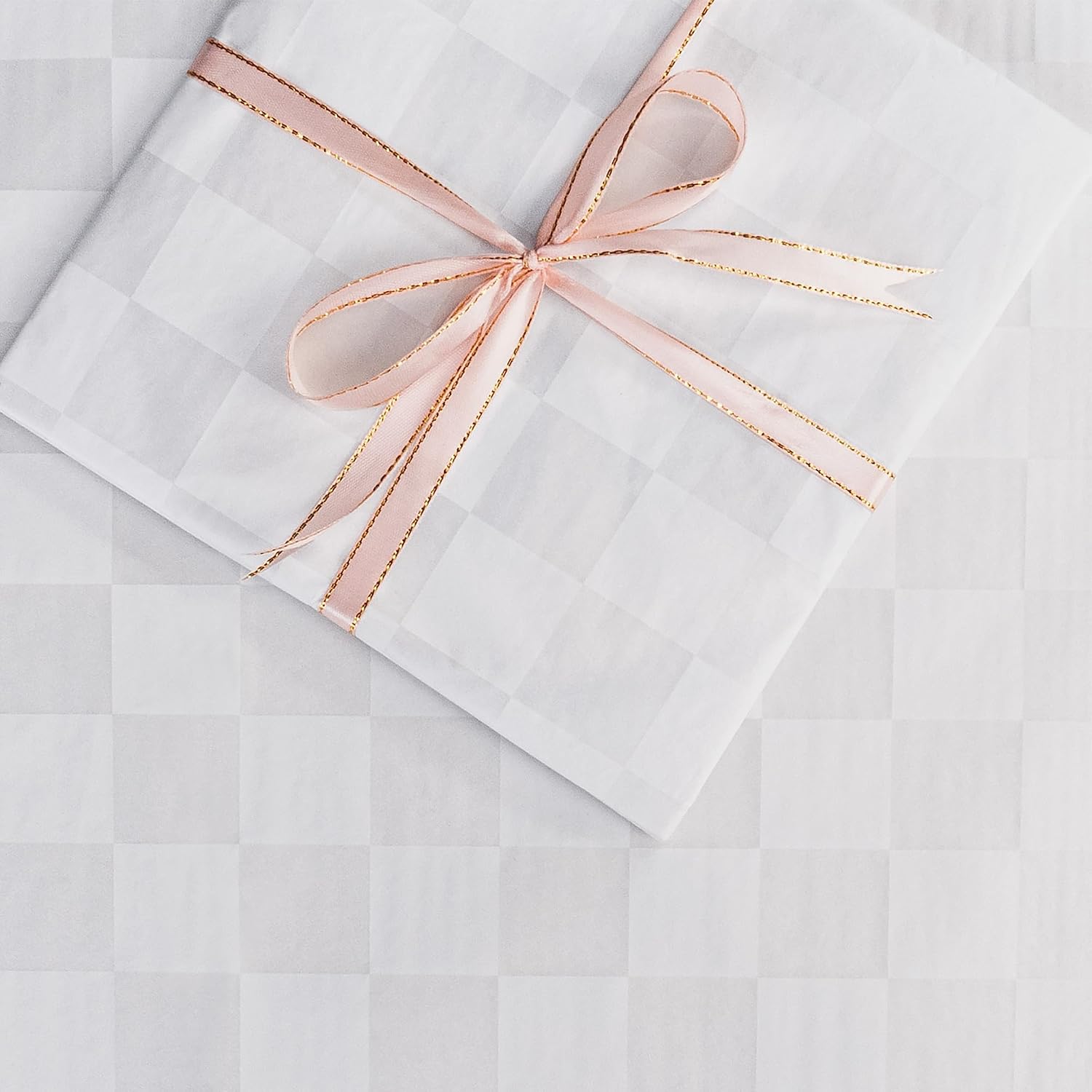 MR FIVE 60 Sheets White Checkered Tissue Paper,14" x 20",Plaid Tissue Paper for Gift Bags,Checkered Party (White)