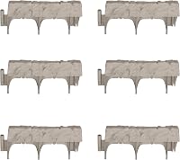 Suncast Stone-Like Interlocking Garden Edging - Durable Poly Border for Lawn, Flower Beds, Trees & Walkways - Light Taupe 20ft