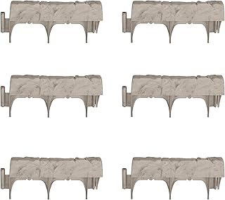Suncast Interlocking Border Edging - Stone -Like Poly Construction for G...